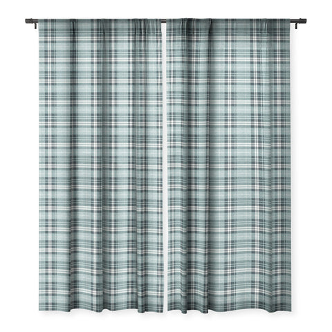 Little Arrow Design Co fall plaid teal Sheer Non Repeat