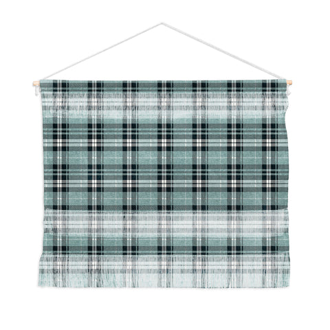Little Arrow Design Co fall plaid teal Wall Hanging Landscape