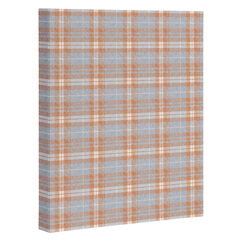 Little Arrow Design Co fall plaid warm neutrals Art Canvas