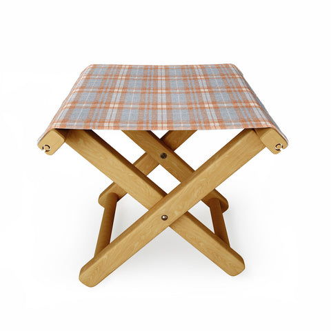 Little Arrow Design Co fall plaid warm neutrals Folding Stool