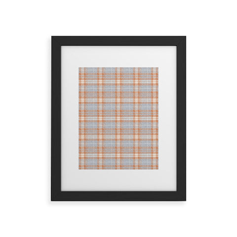 Little Arrow Design Co fall plaid warm neutrals Framed Art Print