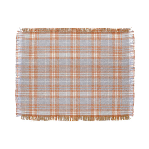 Little Arrow Design Co fall plaid warm neutrals Throw Blanket