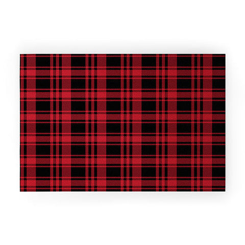 Little Arrow Design Co fall plaid Welcome Mat
