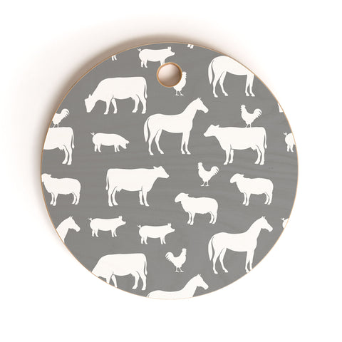 Little Arrow Design Co farm life Cutting Board Round