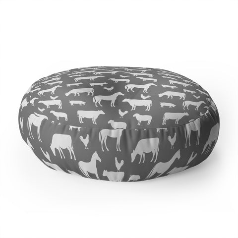 Little Arrow Design Co farm life Floor Pillow Round