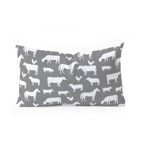 Little Arrow Design Co farm life Oblong Throw Pillow