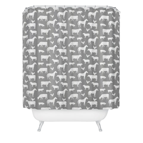 Little Arrow Design Co farm life Shower Curtain