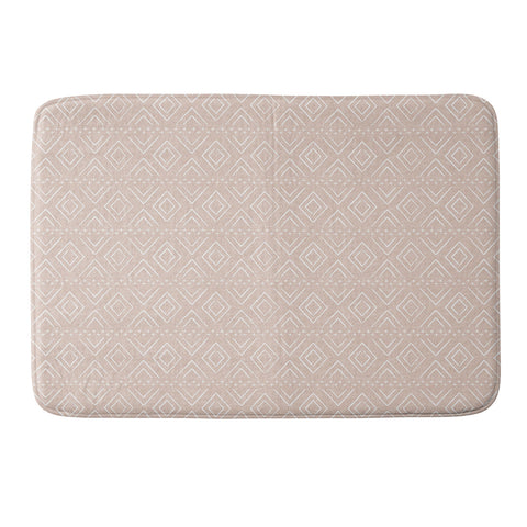 Little Arrow Design Co farmhouse diamonds blush Memory Foam Bath Mat