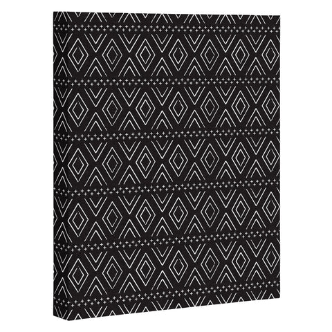 Little Arrow Design Co farmhouse diamonds ebony Art Canvas