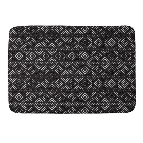 Little Arrow Design Co farmhouse diamonds ebony Memory Foam Bath Mat