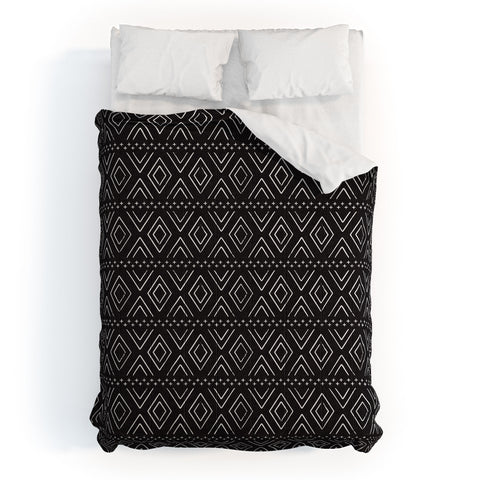 Little Arrow Design Co farmhouse diamonds ebony Comforter