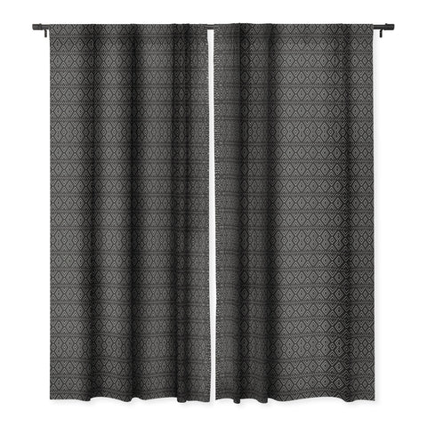Little Arrow Design Co farmhouse diamonds ebony Blackout Window Curtain