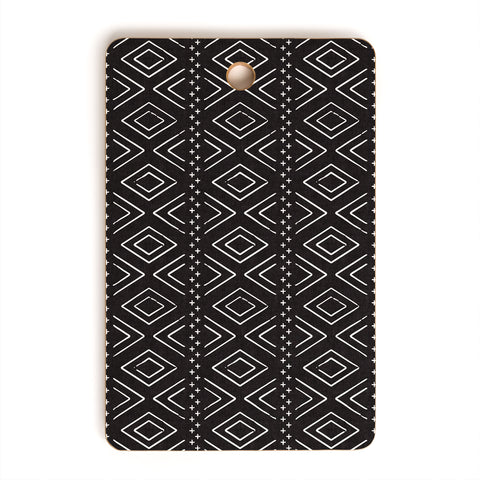 Little Arrow Design Co farmhouse diamonds ebony Cutting Board Rectangle