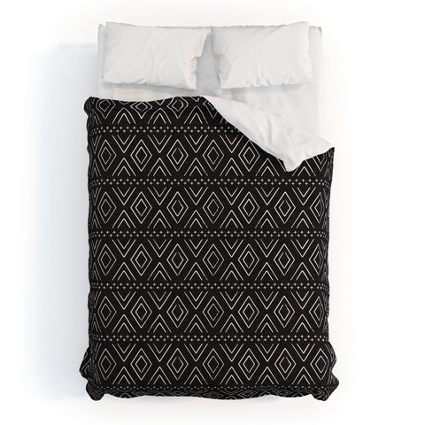 Little Arrow Design Co farmhouse diamonds ebony Duvet Cover