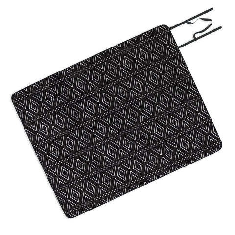 Little Arrow Design Co farmhouse diamonds ebony Picnic Blanket