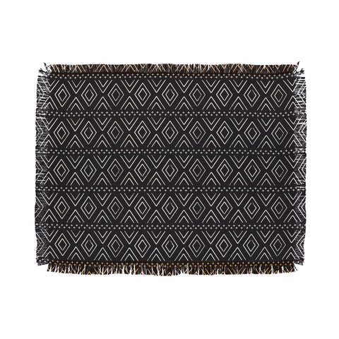Little Arrow Design Co farmhouse diamonds ebony Throw Blanket