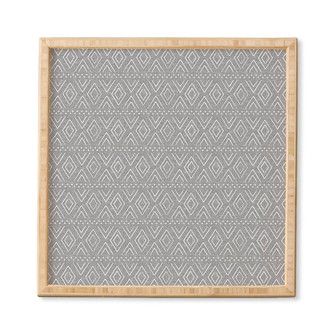 Little Arrow Design Co farmhouse diamonds gray Framed Wall Art