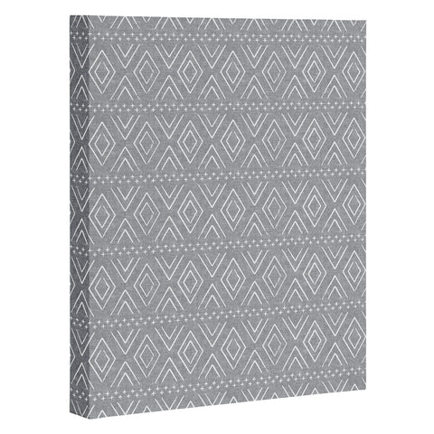 Little Arrow Design Co farmhouse diamonds gray Art Canvas