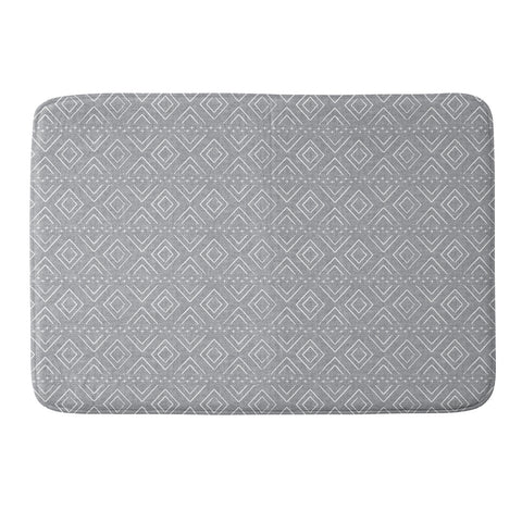 Little Arrow Design Co farmhouse diamonds gray Memory Foam Bath Mat
