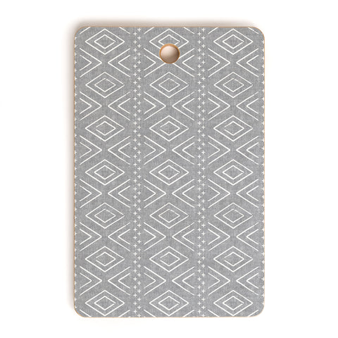 Little Arrow Design Co farmhouse diamonds gray Cutting Board Rectangle