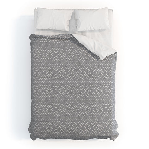 Little Arrow Design Co farmhouse diamonds gray Duvet Cover