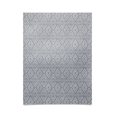 Little Arrow Design Co farmhouse diamonds gray Poster
