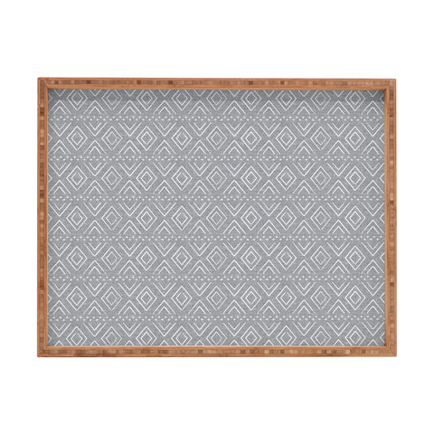 Little Arrow Design Co farmhouse diamonds gray Rectangular Tray