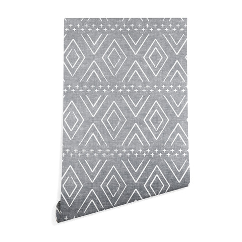 Little Arrow Design Co farmhouse diamonds gray Wallpaper