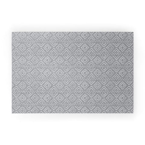 Little Arrow Design Co farmhouse diamonds gray Welcome Mat
