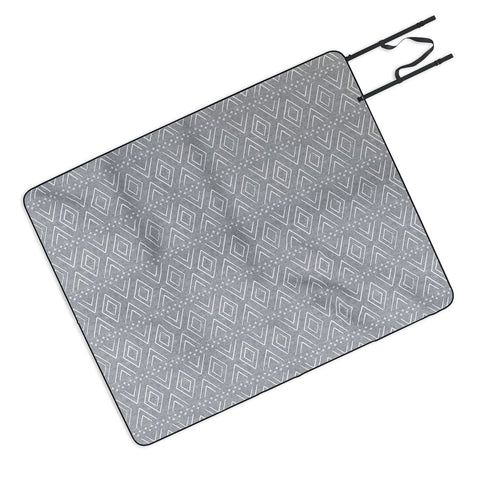 Little Arrow Design Co farmhouse diamonds gray Picnic Blanket