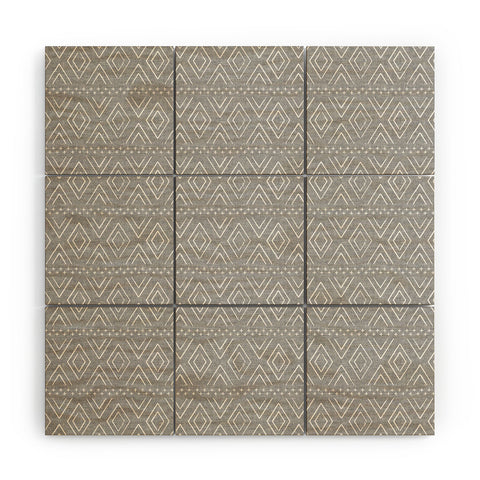 Little Arrow Design Co farmhouse diamonds gray Wood Wall Mural