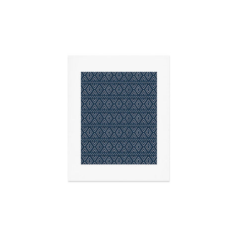 Little Arrow Design Co farmhouse diamonds navy Art Print