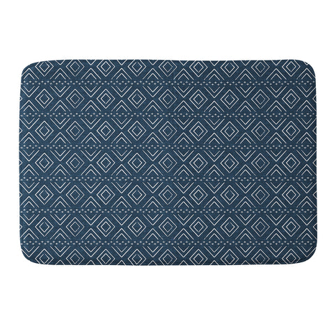 Little Arrow Design Co farmhouse diamonds navy Memory Foam Bath Mat
