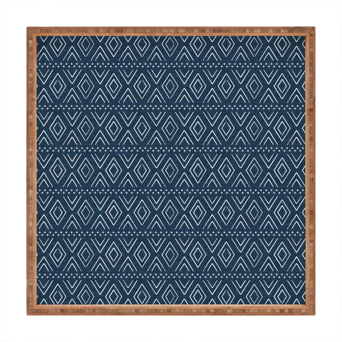 Little Arrow Design Co farmhouse diamonds navy Square Tray