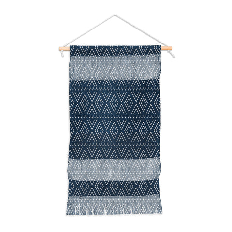 Little Arrow Design Co farmhouse diamonds navy Wall Hanging Portrait