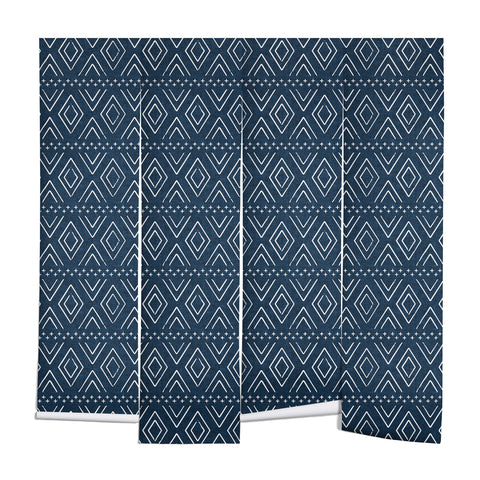 Little Arrow Design Co farmhouse diamonds navy Wall Mural