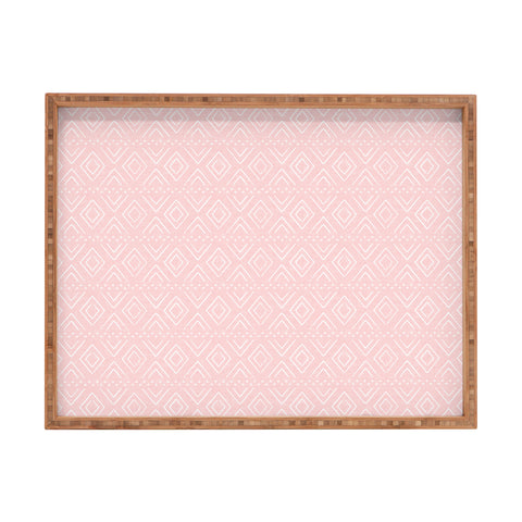 Little Arrow Design Co farmhouse diamonds pink Rectangular Tray