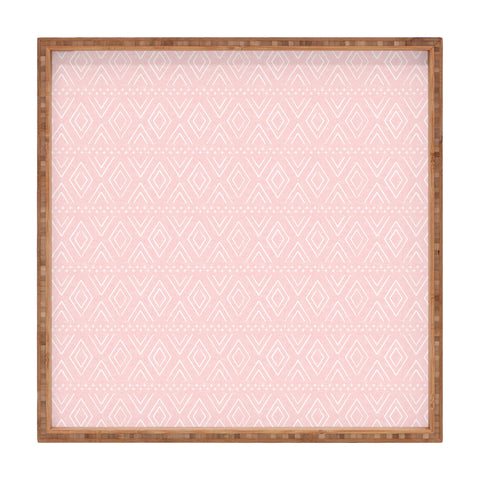 Little Arrow Design Co farmhouse diamonds pink Square Tray