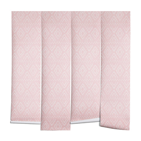 Little Arrow Design Co farmhouse diamonds pink Wall Mural