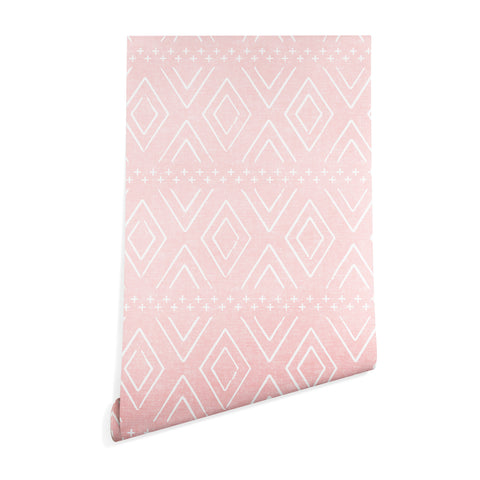 Little Arrow Design Co farmhouse diamonds pink Wallpaper