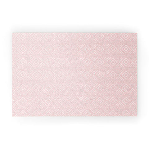 Little Arrow Design Co farmhouse diamonds pink Welcome Mat