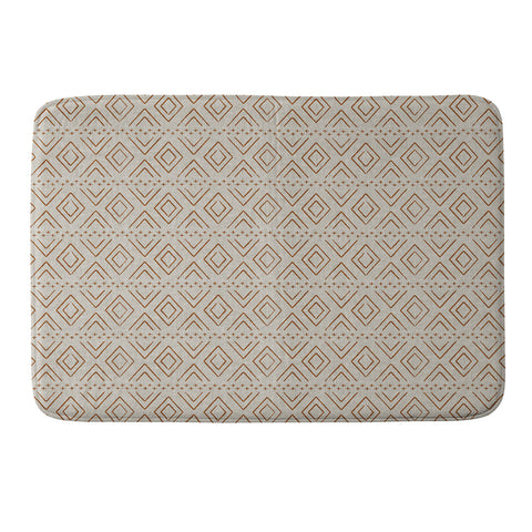 Little Arrow Design Co farmhouse diamonds rust Memory Foam Bath Mat
