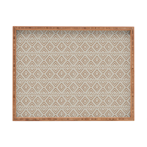 Little Arrow Design Co farmhouse diamonds rust Rectangular Tray