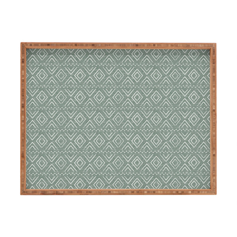 Little Arrow Design Co farmhouse diamonds sage Rectangular Tray