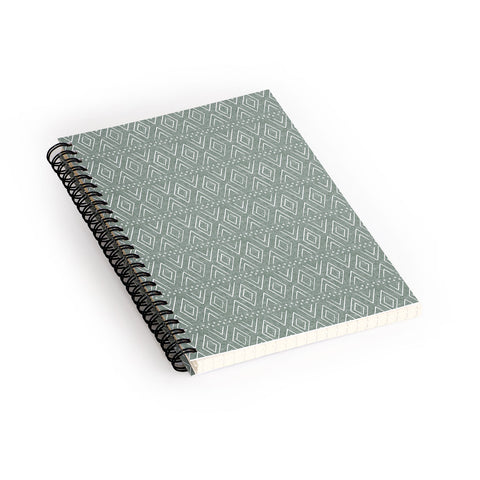 Little Arrow Design Co farmhouse diamonds sage Spiral Notebook