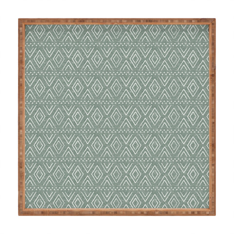 Little Arrow Design Co farmhouse diamonds sage Square Tray
