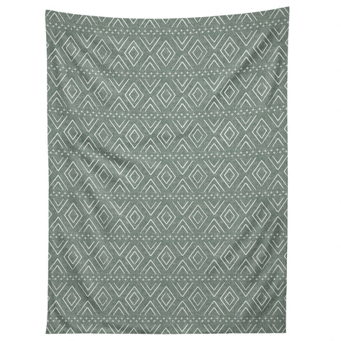 Little Arrow Design Co farmhouse diamonds sage Tapestry