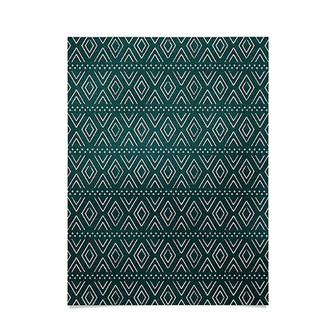 Little Arrow Design Co farmhouse diamonds teal Poster