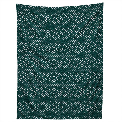 Little Arrow Design Co farmhouse diamonds teal Tapestry