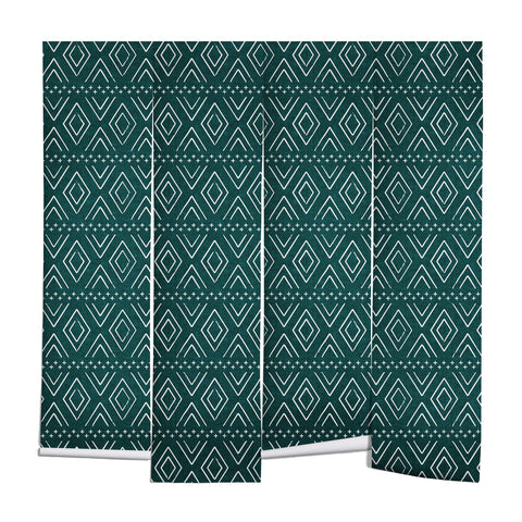 Little Arrow Design Co farmhouse diamonds teal Wall Mural